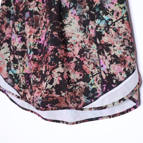 LULULEMON Hotty Hot High-Rise Skirt Stencil Blossom Red Sheer Blue Women's 6 - Picture 4 of 10